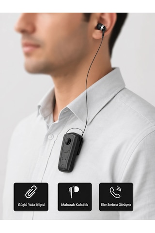 Ergonomik Bluetooth Kulaklık - 8 Saat Konuşma, Gürültü Azaltıcı Mikrofon
