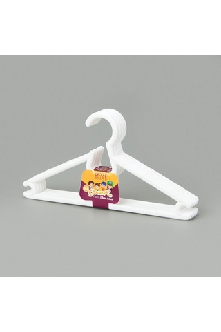 Decobella 6'lı Çocuk Plastik Elbise Askısı - Beyaz Beyaz