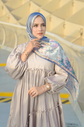 Buttonscarves Sevilla Saten Şal - Marina Mavi