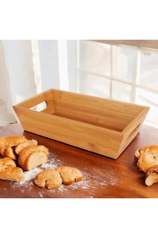 Bambu Ekmek Sepeti, 23x13x7 Cm Ölçülerinde Sunumluk A