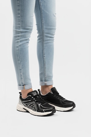Hammer Jack Siyah Gümüş Hafızalı Taban Hafif Esnek Fileli Unisex Spor Ayakkabı Dipper G Siyah-gümüş