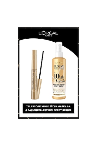L'Oréal Paris Telescopic Maskara + 10 Etki 1 Arada Saç Güzelleştirici Sprey Serum 150 ML