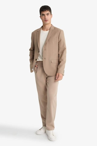 Defacto Slim Fit Dar Kesim Twill Düğmeli Blazer Ceket F7232ax25aubg404 Bej