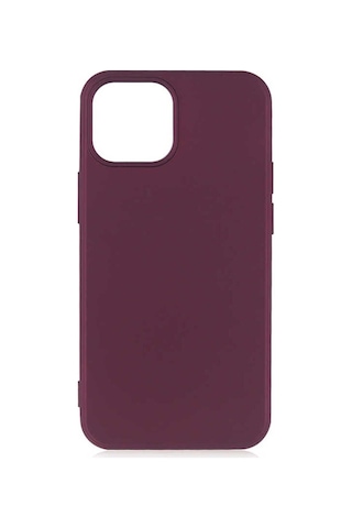 Apple Uyumlu iPhone 13 Mini Tknr Premier Silikon Kılıf-mürdüm