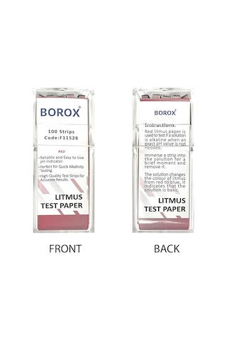Turnusol Kağıdı Ph Kırmızı 100 Test Stripi 10X68Mm Litmus Paper