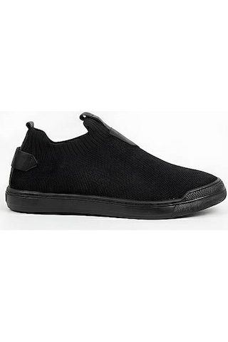 Daytex 4224 Erkek Slip-on - Full Triko Örgü Termo Taban Sneaker Siyah