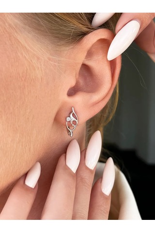 Serebranyj Dom 925 Gümüş Taşlı Küpeler 12392790 Diğer