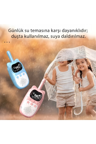 İdragon Km-10 Çocuk Telsizi Bas-konuş Walkie Talkie , Kolay Kullanım, Uzun Menzil 2 Adet