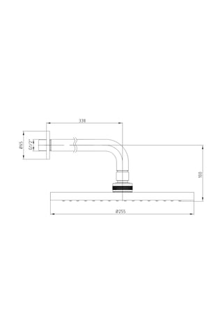 Eca Myra 102145034c1 Yuvarlak Duvardan Duş Başlığı 25x25 Mat Siyah Renkli Siyah