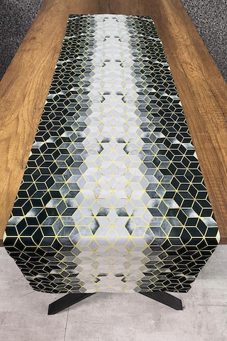 Geometrik Desenli Runner 40x140 Cm Renkli