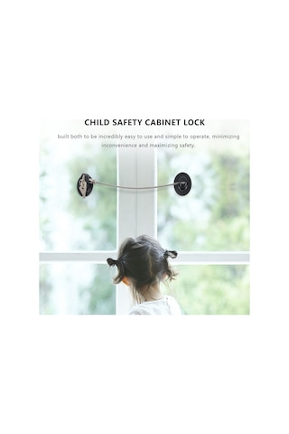 2 Adet Kapı Kilidi Güçlü Yapışkanlı Dondurucu Kapı Kilidi Anahtarlı