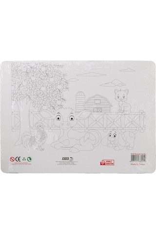 36 Parça Çocuk Puzzle + Boyama Kırmızı Elmalar