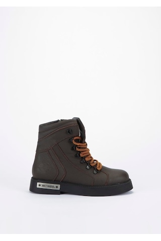 Harley Davidson 026g100011 Melfi Brown Baskılı Deri Kadın Bot Kahverengi