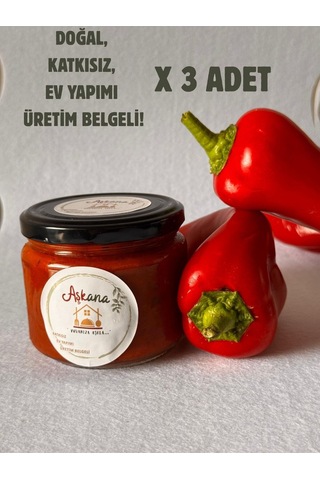 Lutenitsa 300g X 3 Adet - Ev Yapımı Katkısız Geleneksel Balkan Sosu Kahvaltılık Ve Sos Seti