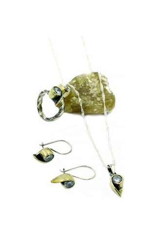 Zirkon Taşlı Oksitli Otantik Gümüş Yüzüğü Ayarlamalı Üçlü Set Yüz