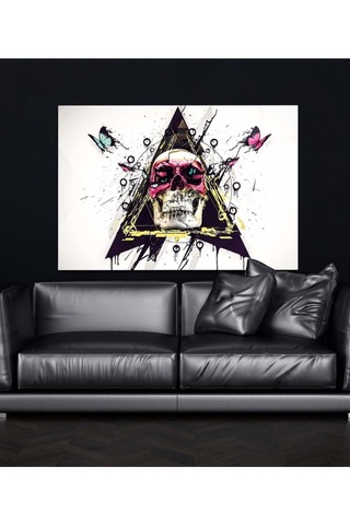 Eğlenceli Iskeletor Cam Tablo