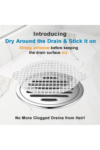 Neevoyu Banyo Lavabo Tıkanıklık Önleyici Tek Kullandım Atıcı Saç Filitresi, 30 Adet 9cm Camurluk Filtre Sticker Beyaz