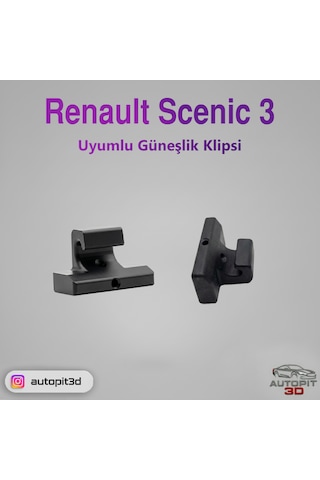 Renault Scenic 3 Uyumlu Güneşlik Klipsi