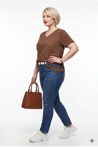 Vedi-bb Kadın Bluz 26xy7072 Kahve