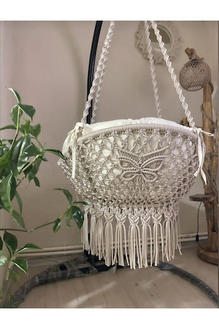 Woodshut Tek Kişilik Makrome Salıncak Mis38005 Naturel