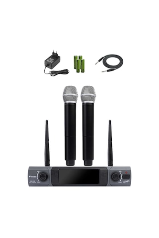 Westa Wm-202h Çift El Mikrofonlu Telsiz Mikrofon Seti Kablosuz - 8697314964243