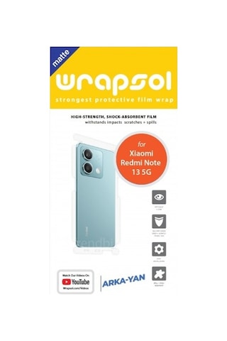 Xiaomi Redmi Note 13 5g Mat Arka Ve Yan Koruyucu Poliüretan Film