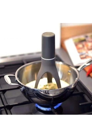 Fastbuy Elektrikli Tel Çırpıcı, Paslanmaz Çelik, Mutfak El Mikseri, Pratik, Gri Gri