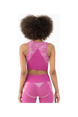 Maraton Active Slimfit Kadın Bisiklet Yaka Kolsuz Fitness Orkide Bra 813054-Orkide