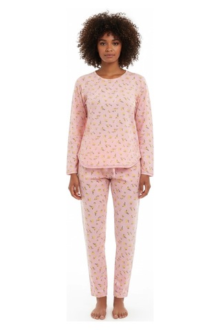 Meks Berrak Bayan Pijama Takımı 2201 - Renk: Sarı / Beden: S AÇIK GRİ
