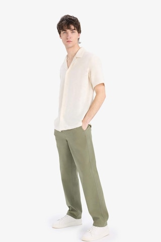 Defacto - Bol Rahat Kesim Wide Leg Yazlık Keten Pantolon C2727AX25SP Haki