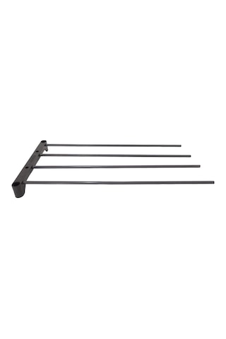 Teno Çok Amaçlı Raf - 4 Katlı Metal Ayakkabılık - Organizer - Kitaplık - Çiçeklik Siyah