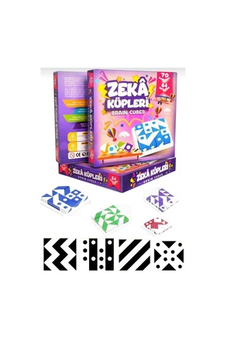 Kubix Zeka Küpleri 70 Oyun Kartı Ve 64 Küplü Akıl Ve Mantık Geliştirici Eğitici Zeka Oyun Seti