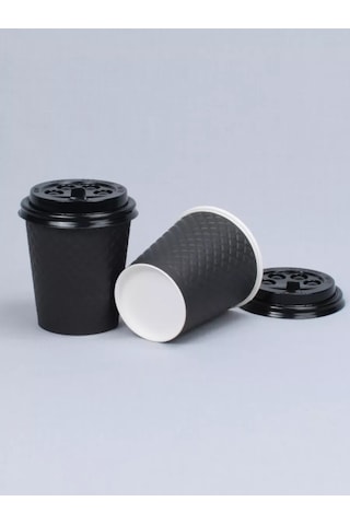 Softhomecraft 2 Katlı Kağıt Bardak 250 Ml 50 Adet, Kapaklı 173946798 100 adet