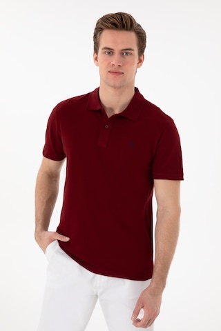U.S. Polo Assn. Erkek Slim Fit Polo Yaka Bordo Basic Tişört 50297984-VR177