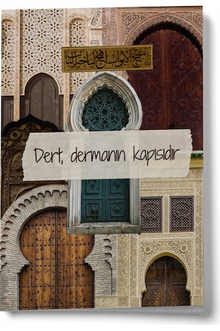 Sufi Serisi 10 Dert, Dermanın Kapısıdır A6 Çizgili Mini Defter Not Defteri Çok Renkli