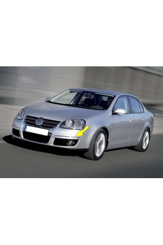VW Jetta 2006-11 Ön Tampon Sol Sis Farı Üstü Krom Çıta 1K0807243A