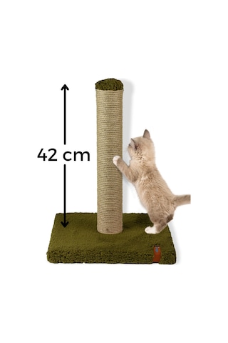 Tırmalama Ekonomik Tırmalama Tahtası 42 Cm Peluş Tırmalama Tahtası Yeşil