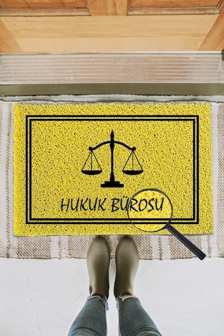 KIVIRCIK PASPAS KISIYE OZEL HUKUK BUROSU SCALES SARI 40X60 CM