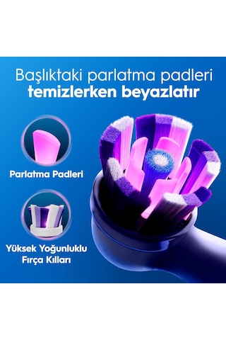 İo3 Beyaz Şarjlı/elektrikli Diş Fırçası, 1 Fırça Başlığı, Uzun Ömürlü Pil