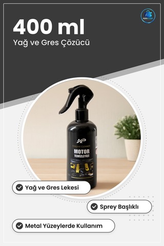 Oto Motor Temizleyici Sprey 400 Ml Yağ Kir Gres Zift Lekesi Çözüc