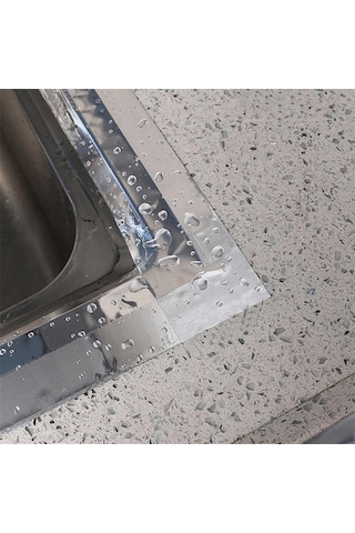 Pazly Lavabo Su Geçirmez Etiket Anti-kalıplama Bant, 5cmx20m Alüminyum Folyo, Isı Yalıtım, Tuvalet Boşluğu İçin