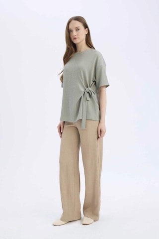 DeFacto Bürümcük Pantolon Wide Leg Geniş Bol Paça Esnek Belli C0200AX25SPBG773