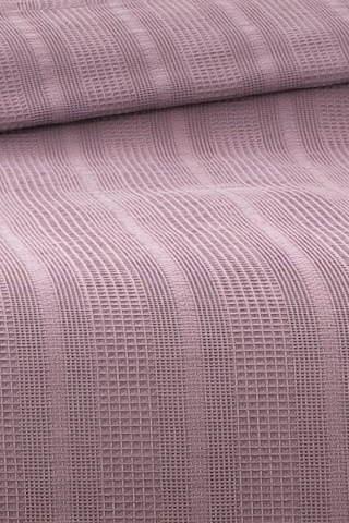 %100 Pamuk Çift Kişilik Kopanaki Dantelli Waffle Pike 210x230 Cm-lila Lıla Lila