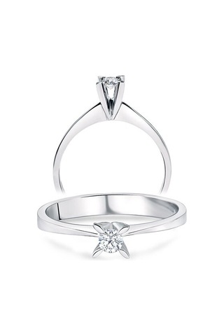 0.19Ct Tektaş Pırlanta Yüzük-14K