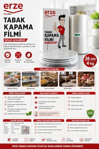 Erze Tabak Kapama Filmi Bob Streç 26 Cm 4 Kg