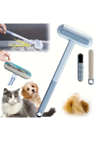 Büro Ev Ofis Evcil Hayvanı İçin Uzun Saplı Kedi Köpek Tüy Temizleme Fırçası