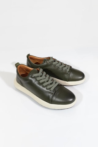 Dgn 20332 Erkek Bağcikli Sneaker Ayakkabi Haki Antik Baskılı