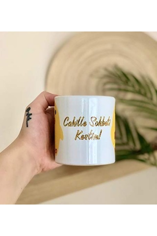 Sohbeti Kestim Siyah Kupa Bardak Kahve Kupası Kupa Bardak Genel