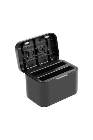 Insta360 X4 Puluz Pil Şarj Kutusu İçin, Pil Ve Hafıza Kartı Saklama Kutusu Siyah