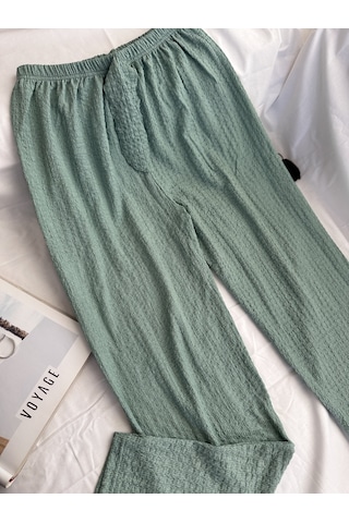 Intive Cool Comfort Waffle Kumaş Pamuklu Nefes Alabilir Basic Yaz Mint Yeşili